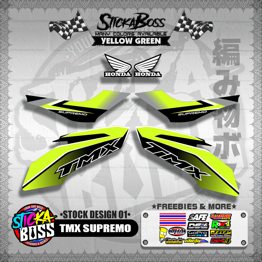 TMX SUPREMO DECALS ( STOCK DESIGN 01 ) 【WITH FREEBIES】