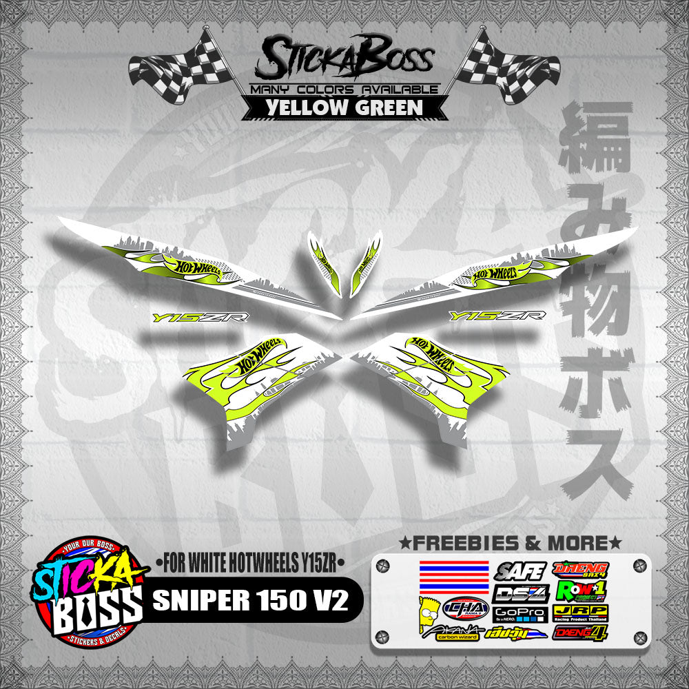 SNIPER 150 V2 DECALS ( FOR WHITE HOTWHEELS Y15ZR )【WITH FREEBIES】