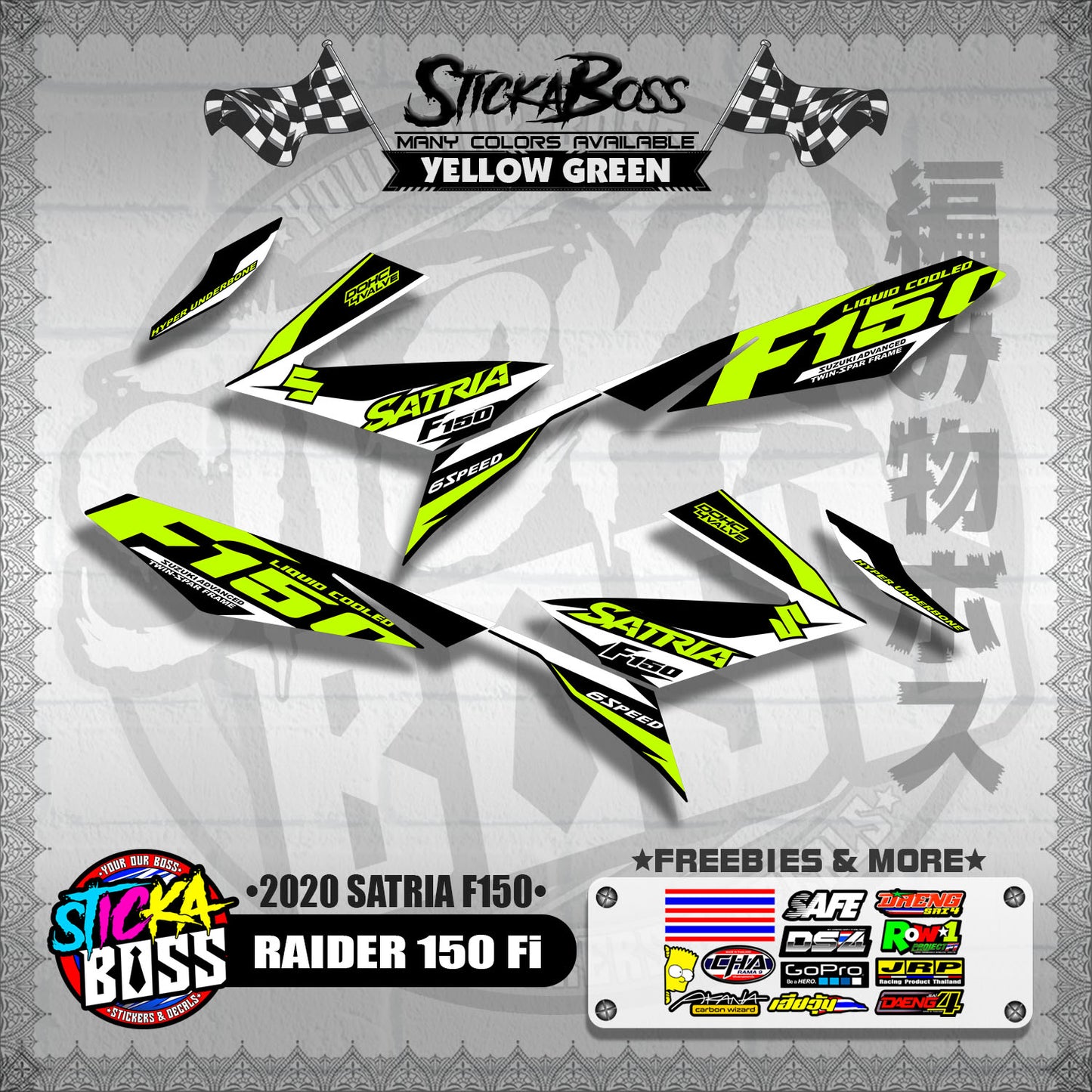 RAIDER 150 Fi DECALS ( 2020 SATRIA F150 )【WITH FREEBIES】
