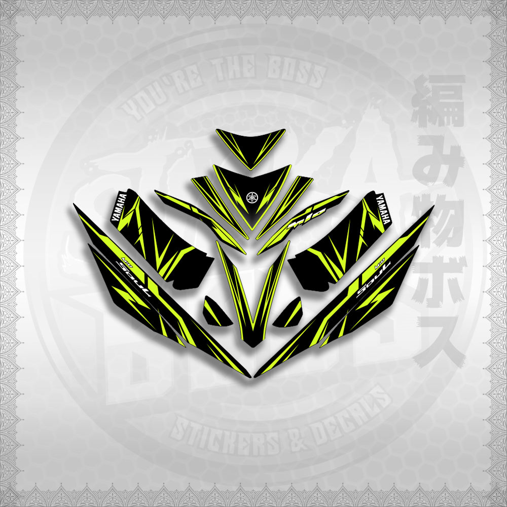 STICKER DECALS for MIO 4 (MIRGADE) By STICKABOSS (SOFIE LAMINATED WATERPROOF)