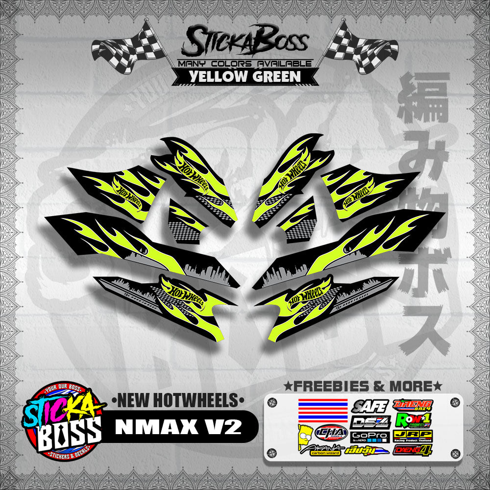 NMAX V2 DECALS ( NEW HOTWHEELS )【WITH FREEBIES】