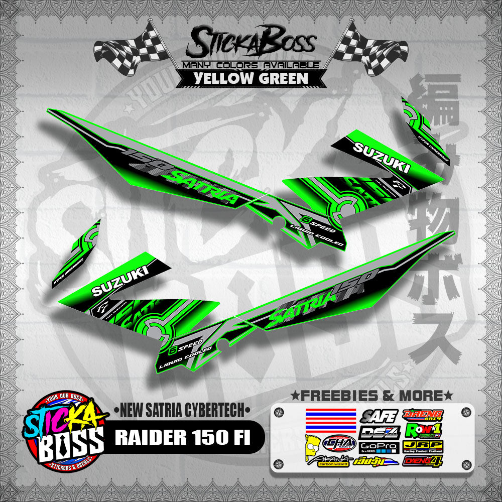 RAIDER 150 FI DECALS ( NEW SATRIA CYBERTECH )【WITH FREEBIES】