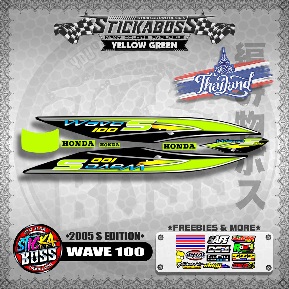 WAVE 100 THAILAND DECALS ( 2005 S EDITION )【WITH FREEBIES】