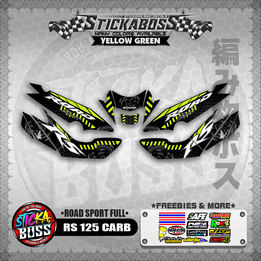 RS 125 CARB STICKER FULL DECALS ( ROAD SPORT FULL )【WITH FREEBIES】