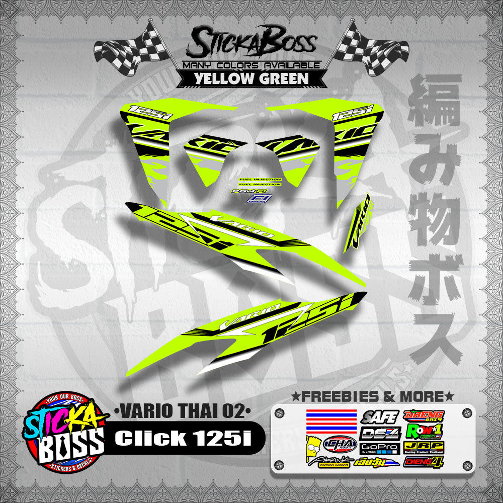 CLICK 125i V2 DECALS ( VARIO THAI 02 )【WITH FREEBIES】