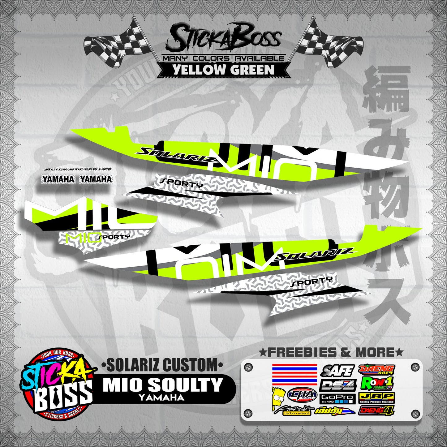 MIO SOULTY DECALS ( SOLARIZ CUSTOM )【WITH FREEBIES】