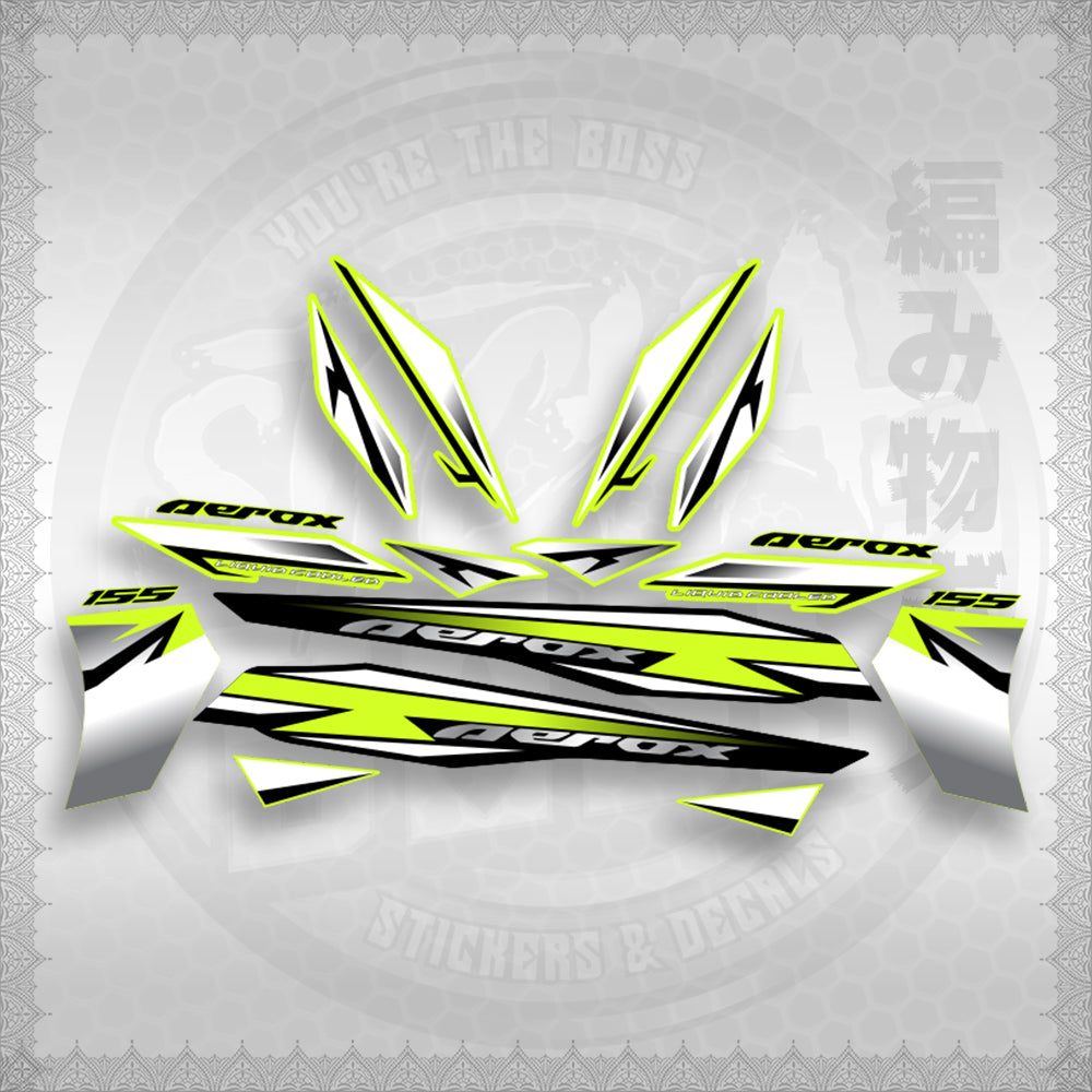 AEROX 155 V2 INDO-MALAY CONCEPT ( MALAYSIAN COMTOM 3 ) STICKER DECALS By STICKABOSS