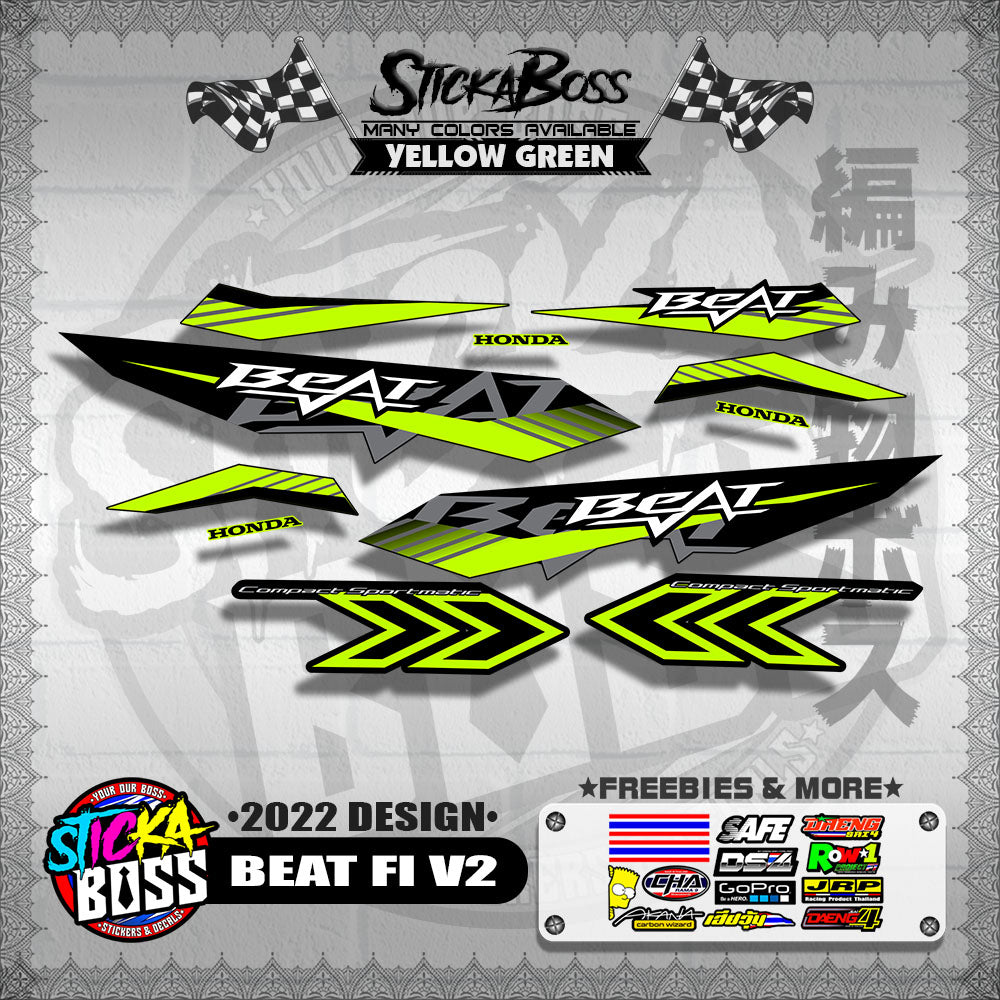 Beat V2 Malaysian Decals ( 2022 Design )【WITH FREEBIES】 Malaysia Concept