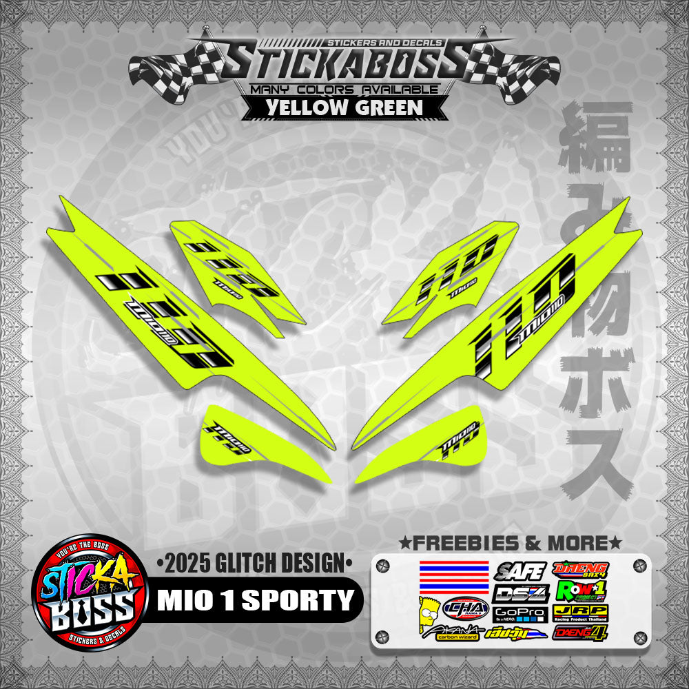MIO 1/SPORTY/ SMILE STICKER DECALS ( 2025 GLITCH DESIGN )【WITH FREEBIES】