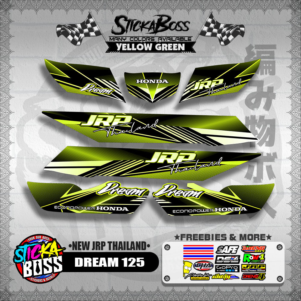 DREAM 125 DECALS ( NEW JRP THAILAND )【WITH FREEBIES】
