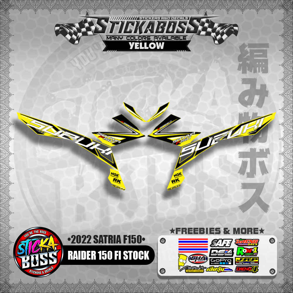 SUZUKI RAIDER 150 FI STOCK DECALS ( 2022 SATRIA F150 )【WITH FREEBIES】