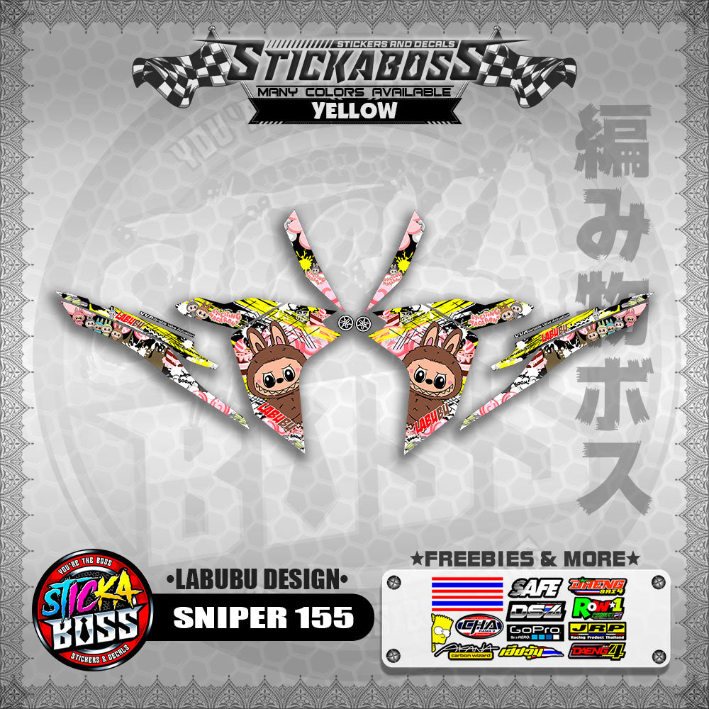 SNIPER 155 STICKER DECALS ( LABUBU DESIGN )【WITH FREEBIES】