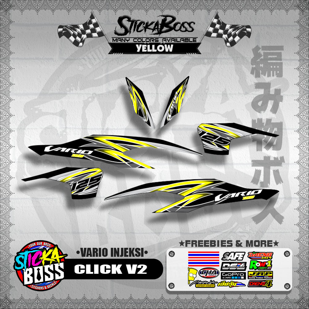 CLICK V2 DECALS ( VARIO INJEKSI )【WITH FREEBIES】