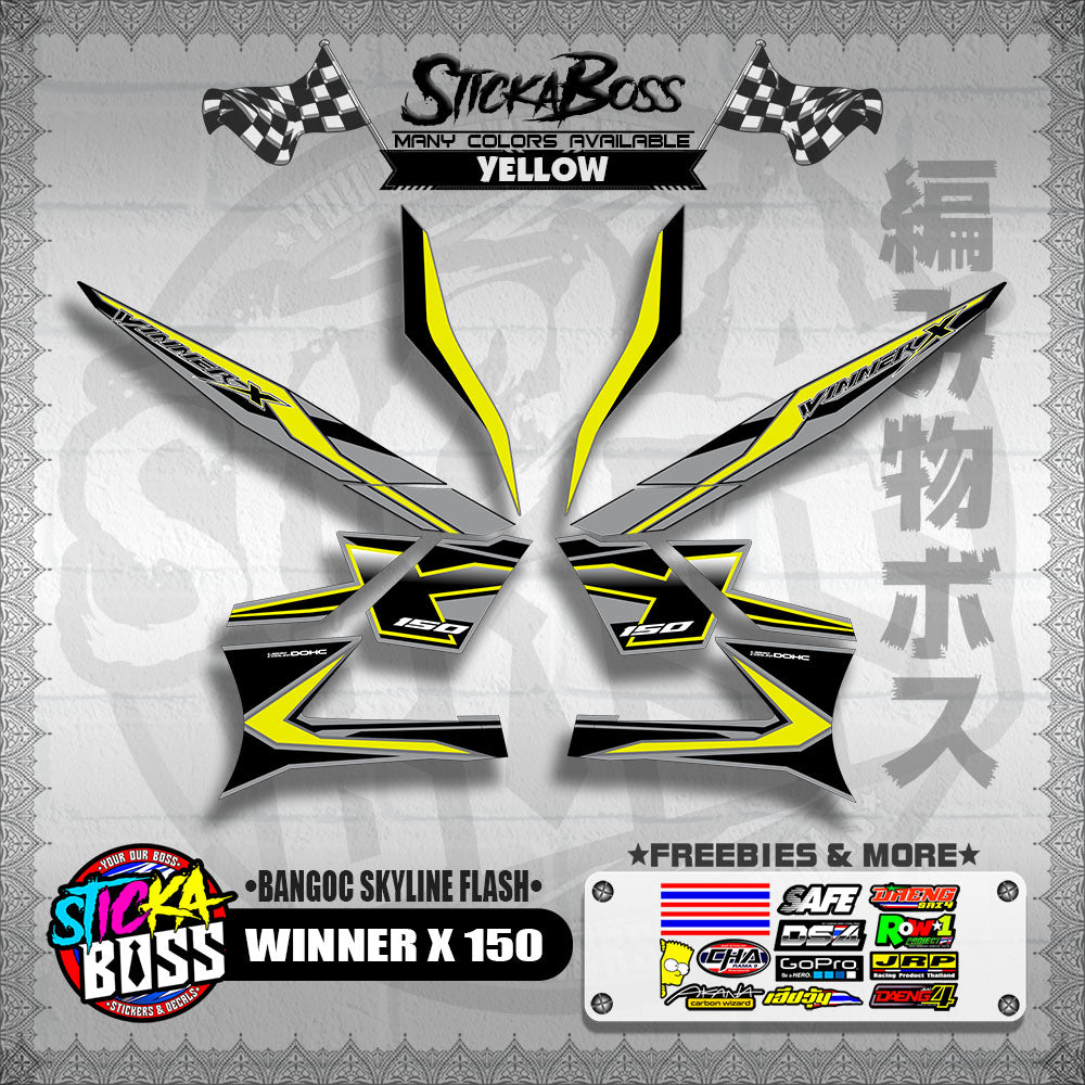 WINNER X 150 DECALS ( BANGOC SKYLINE FLASH )【WITH FREEBIES】