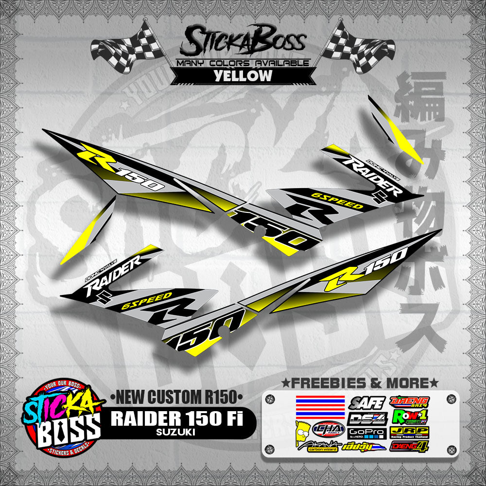 RAIDER 150 Fi DECALS ( NEW CUSTOM R150 )【WITH FREEBIES】