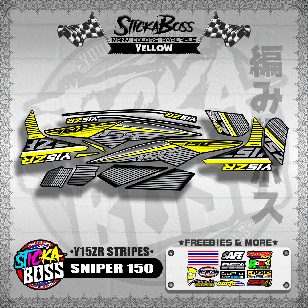 SNIPER 150 DECALS ( Y15ZR STRIPES )【WITH FREEBIES】