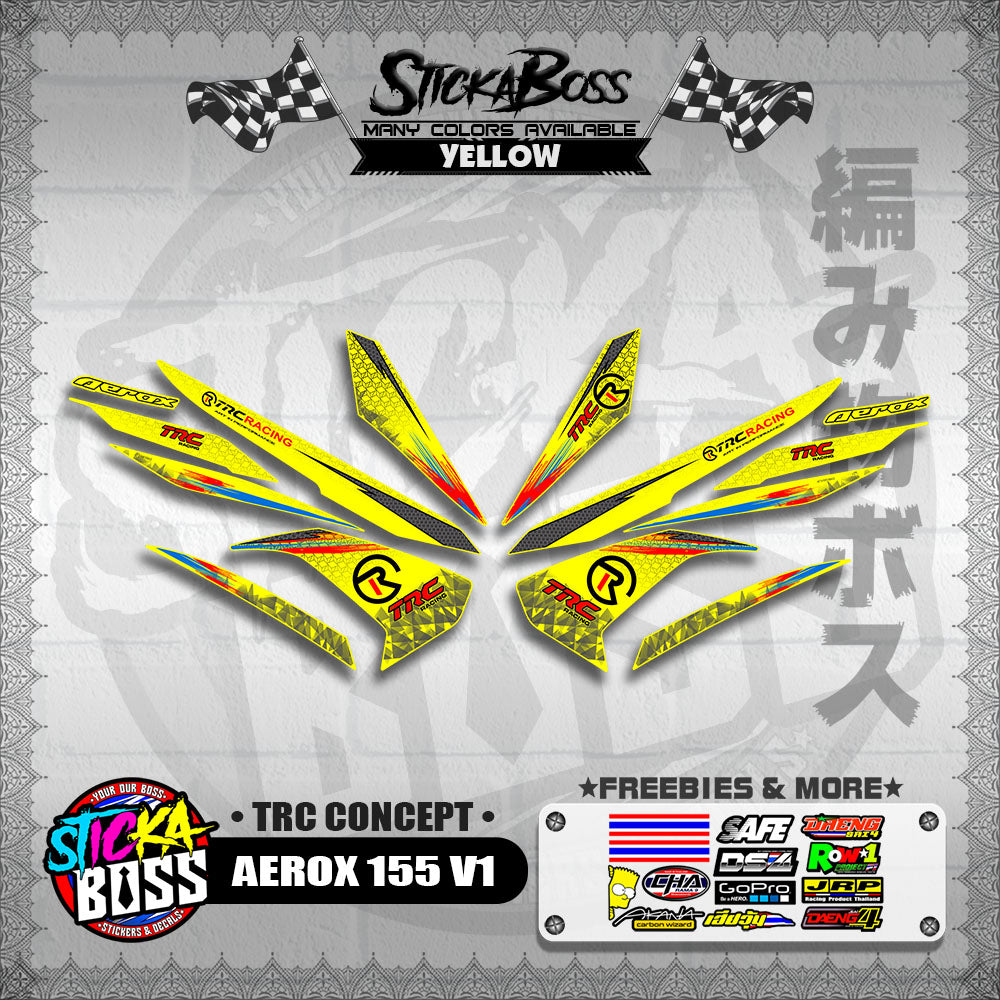 AEROX 155 V1 DECALS ( TRC CONCEPT )【WITH FREEBIES】