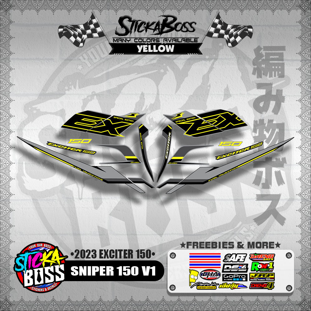 SNIPER 150 V1 VIETNAM DECALS ( 2023 EXCITER 150 )【WITH FREEBIES】