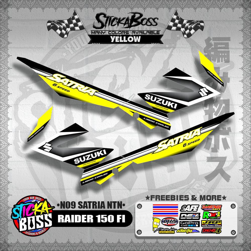 RAIDER 150 FI DECALS ( N09 SATRIA NTN )【WITH FREEBIES】