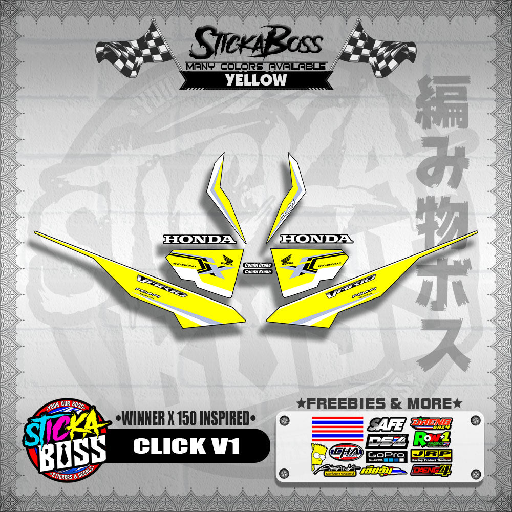 CLICK V1 DECALS ( WINNER X 150 INSPIRED )【WITH FREEBIES】