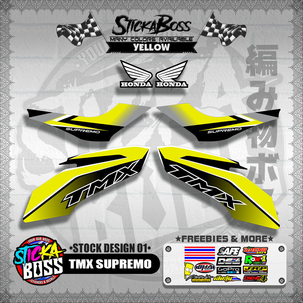 TMX SUPREMO DECALS ( STOCK DESIGN 01 ) 【WITH FREEBIES】