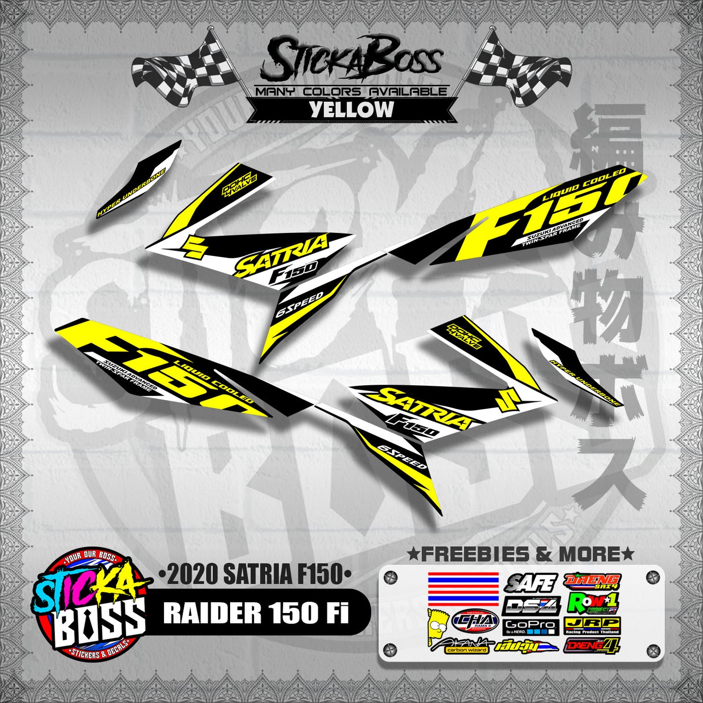 RAIDER 150 Fi DECALS ( 2020 SATRIA F150 )【WITH FREEBIES】
