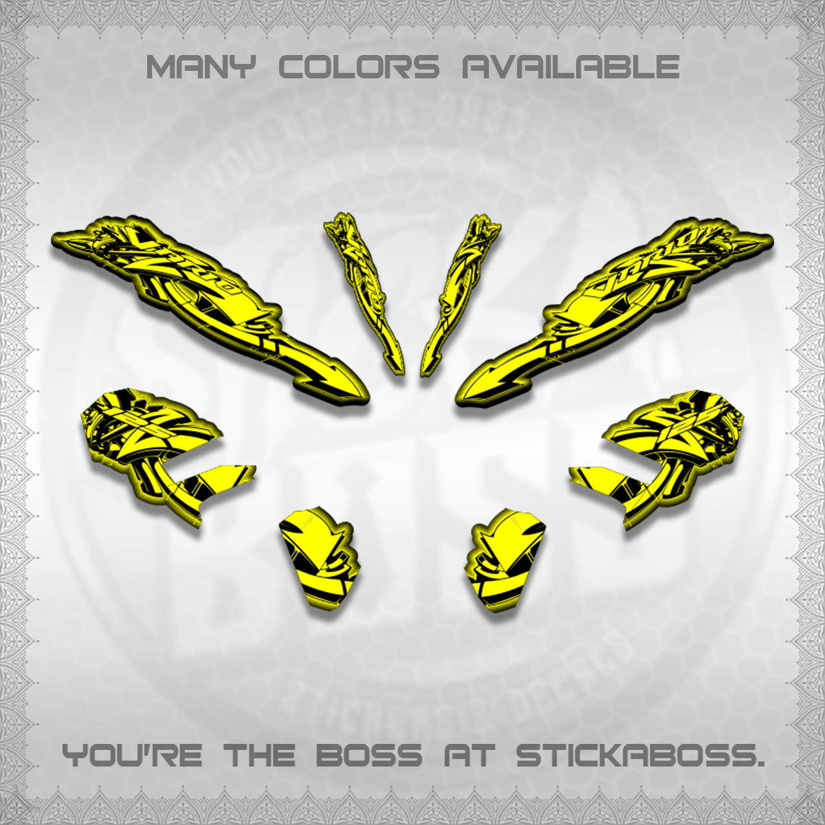 CLICK V3 STRIPING VARIO DECALS (GRAPHITY ARROW DESIGN)STICKER DECALS BY STICKABOSS