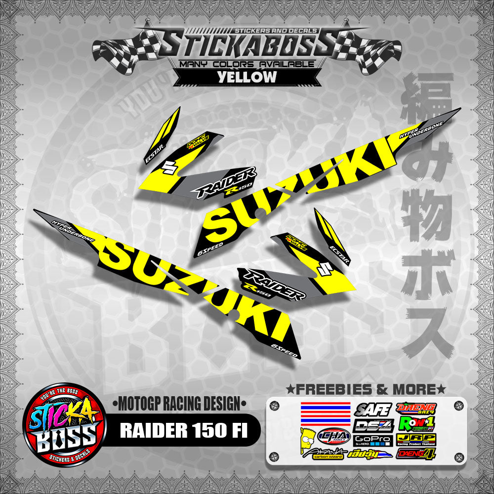 RAIDER 150 FI DECALS ( MOTOGP RACING DESIGN )【WITH FREEBIES】
