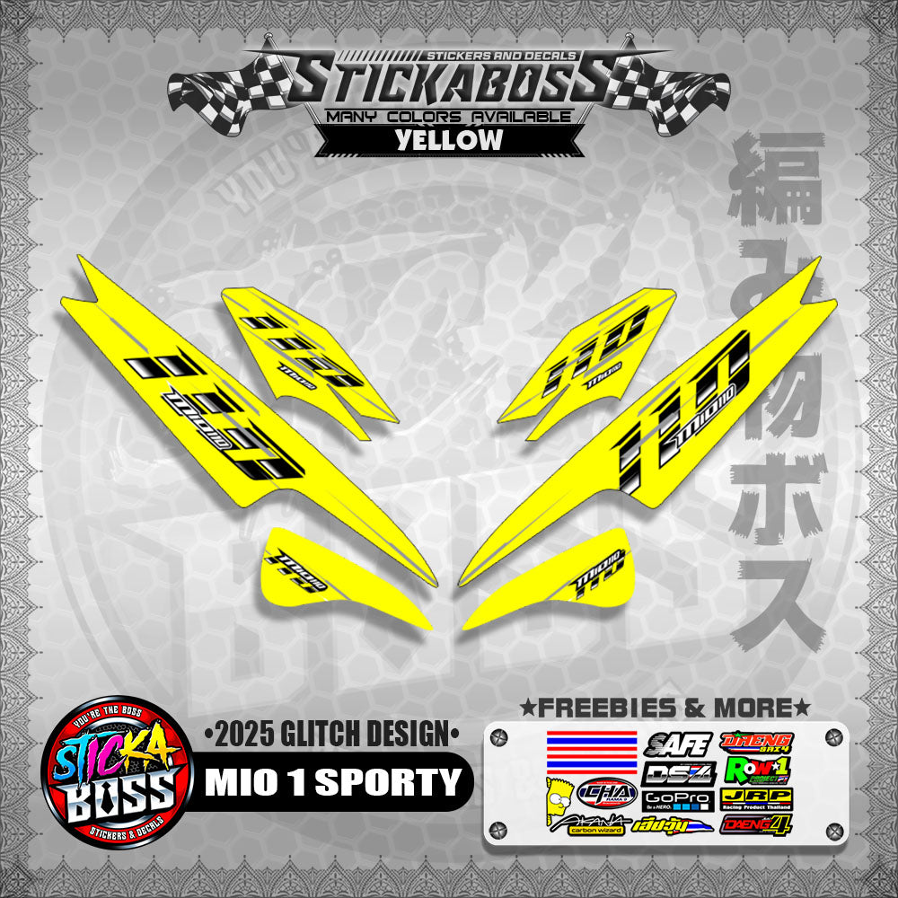 MIO 1/SPORTY/ SMILE STICKER DECALS ( 2025 GLITCH DESIGN )【WITH FREEBIES】