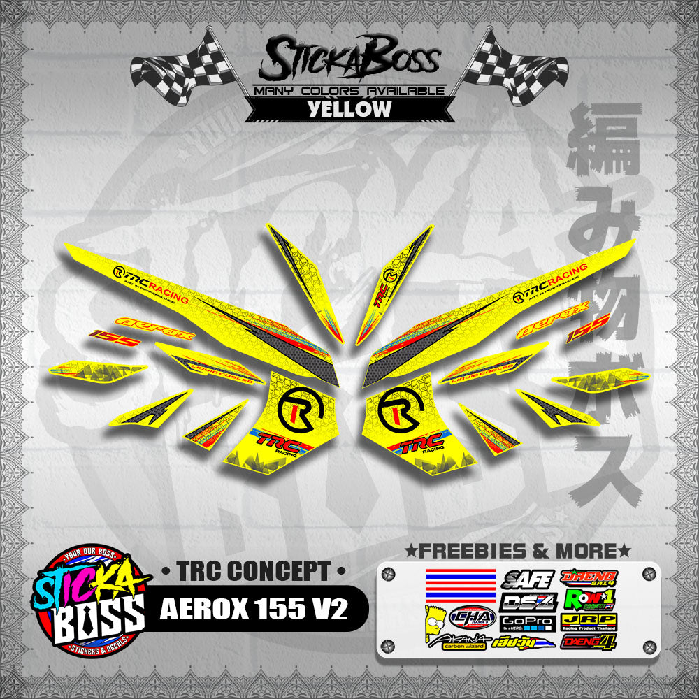 AEROX 155 V2 DECALS ( TRC CONCEPT )【WITH FREEBIES】