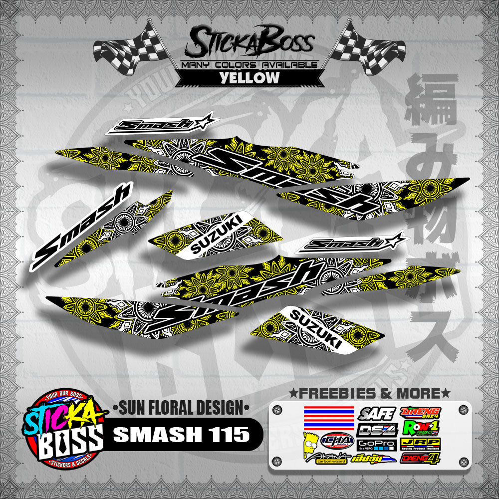 SMASH 115 DECALS ( SUN FLORAL DESIGN )【WITH FREEBIES】
