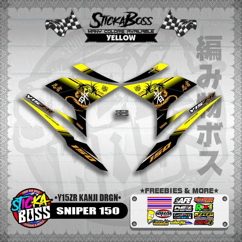 SNIPER 150 DECALS ( Y15ZR KANJI DRGN )【WITH FREEBIES】