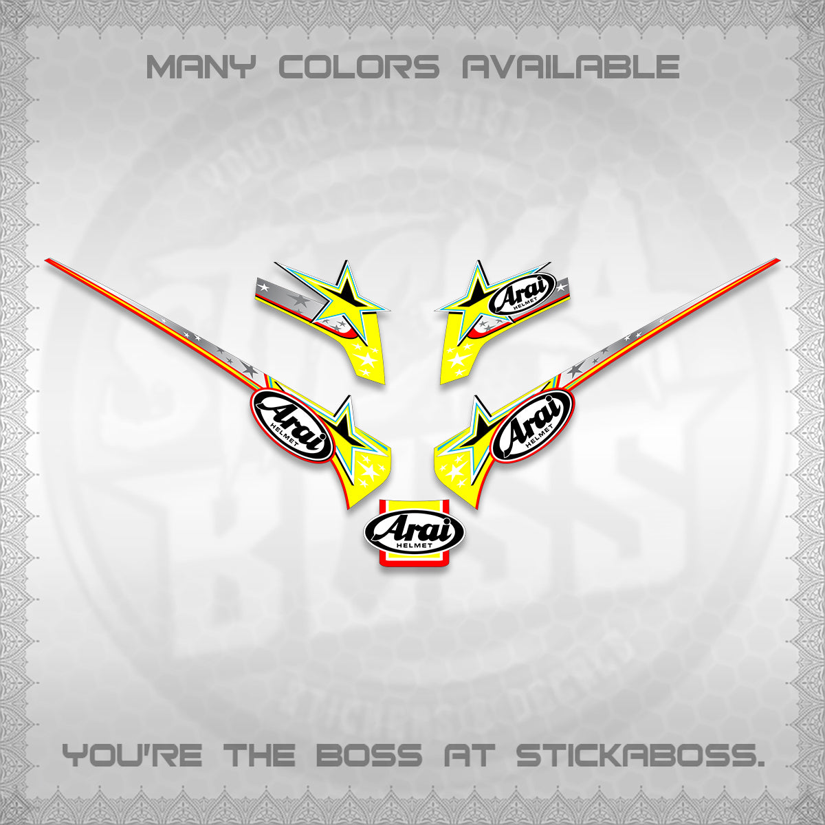 GIORNO 125 THAI DECALS (2026 ARAI S001) STICKER DECALS BY STICKABOSS