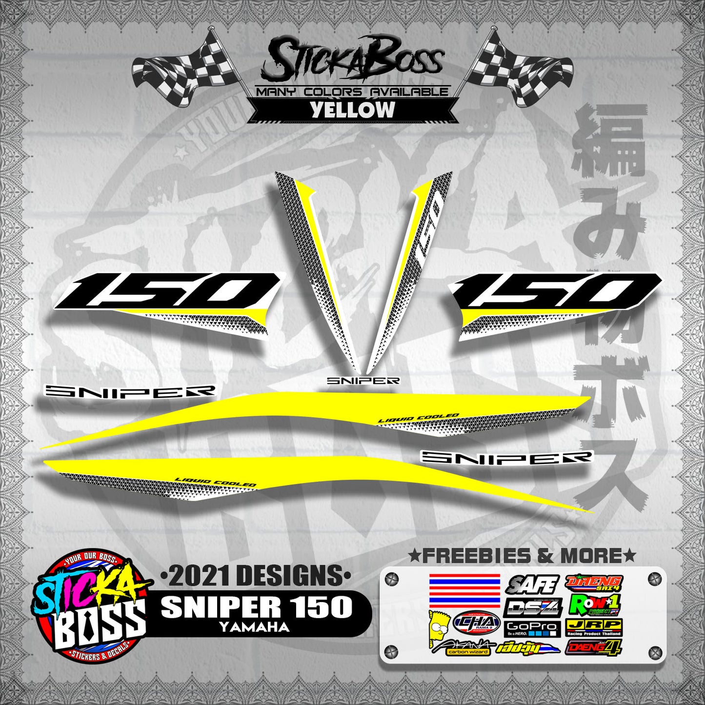 SNIPER 150 DECALS ( 2021 DESIGNS )【WITH FREEBIES】