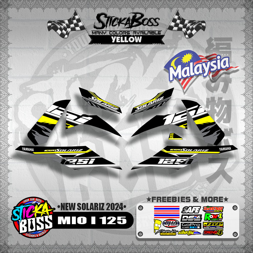 MIO I 125 MALAYSIAN DECALS ( NEW SOLARIZ 2024 )【WITH FREEBIES】