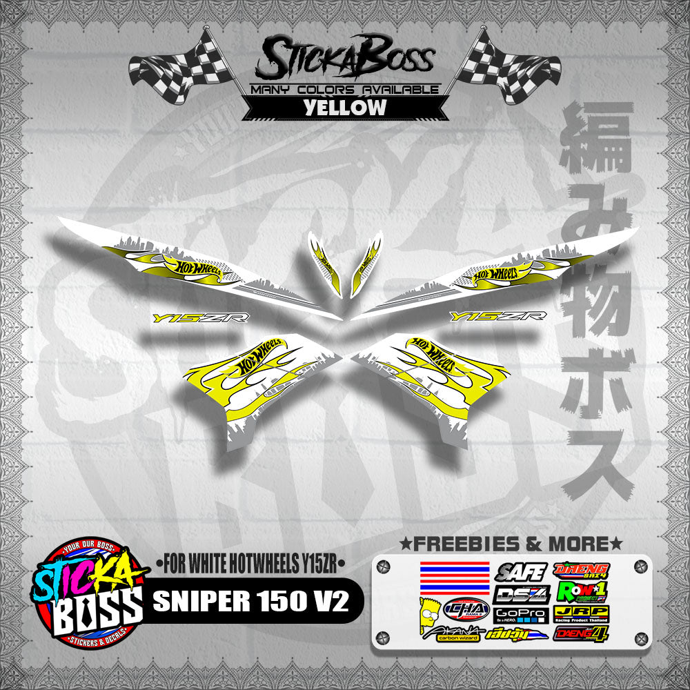 SNIPER 150 V2 DECALS ( FOR WHITE HOTWHEELS Y15ZR )【WITH FREEBIES】