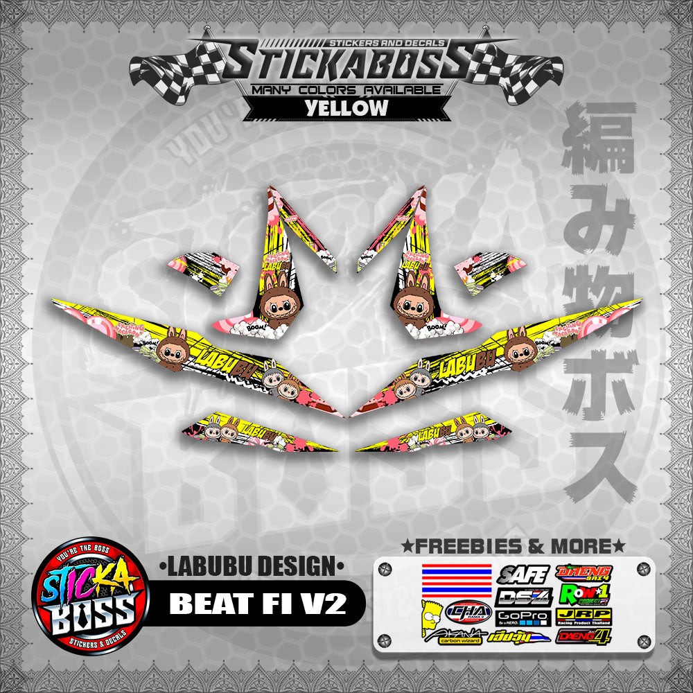 BEAT FI V2 STICKER DECALS ( LABUBU DESIGN )【WITH FREEBIES】