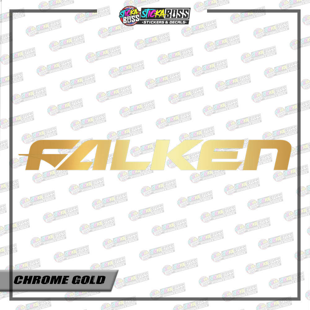 FALKEN STICKER | 40 x 4.5 INCHES | CAR FRONT AND REAR WINSHIELD | VINYL WATERPROOF CUT-OUT STICKER DECALS【Stickaboss】