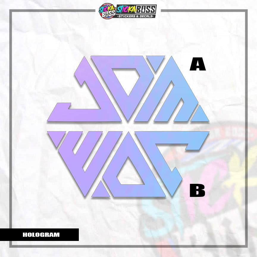 JDM TRIANGLE LETTER | VINYL CUT-OUT STICKER ( ANIME VINYL STICKER DECALS )【Stickaboss】
