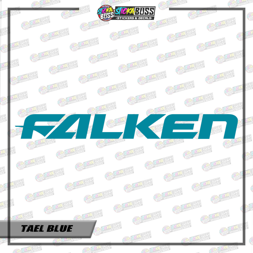 FALKEN STICKER | 40 x 4.5 INCHES | CAR FRONT AND REAR WINSHIELD | VINYL WATERPROOF CUT-OUT STICKER DECALS【Stickaboss】
