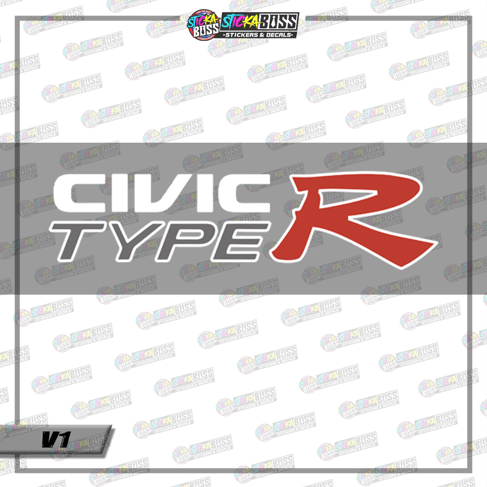 CIVIC TYPE R ( VINYL CUT-OUT STICKER DECALS )【Stickaboss】