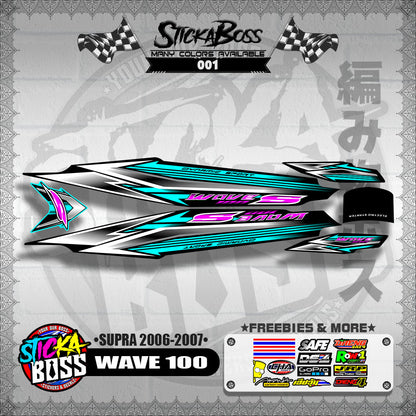 WAVE 100 DECALS ( SUPRA 2006-2007 )【WITH FREEBIES】