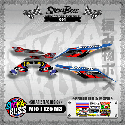 MIO I 125 M3 MALAYSIAN DECALS ( SOLARIZ FLAG DESIGN )【WITH FREEBIES】