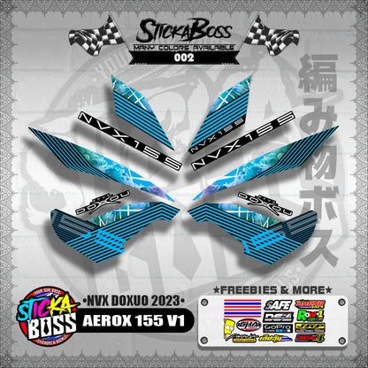 AEROX 155 V1 DECALS ( NVX DOXUO 2023 )【WITH FREEBIES】