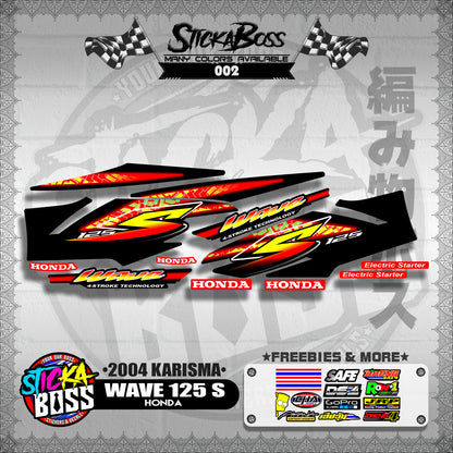 WAVE 125 S DECALS ( 2004 KARISMA )【WITH FREEBIES】