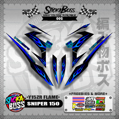 SNIPER 150 DECALS ( Y15ZR FLAME )【WITH FREEBIES】