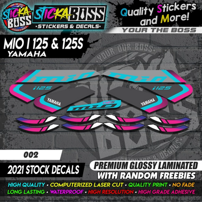Mio i 125 & 125s (2021 Stock Decals)【PREMIUM GLOSSY LAMINATED】