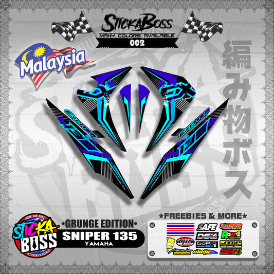 SNIPER 135 OLD MALAYSIAN DECALS ( GRUNGE EDITION ) JUPITER MX OLD【WITH FREEBIES】