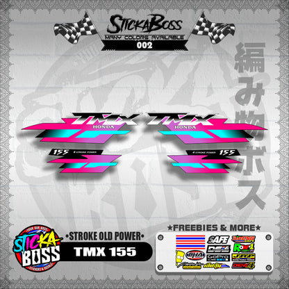 TMX 155 DECALS ( STROKE OLD POWER ) [ PREMIUM GLOSSY LAMINATED ]【WITH FREEBIES】