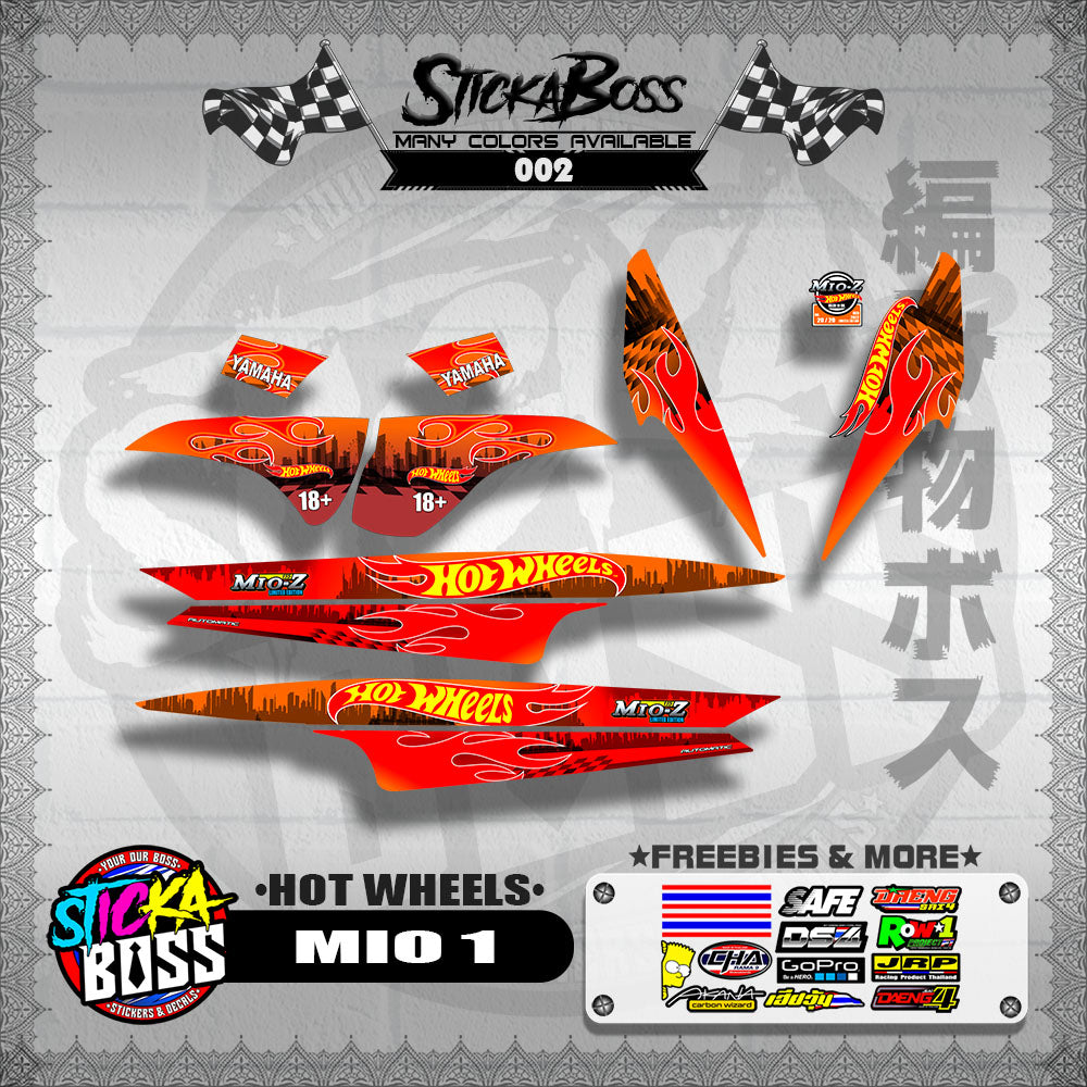 MIO 1 STICKER DECALS ( NEW HOTWHEELS INSPIRED )【WITH FREEBIES】